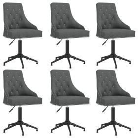 Swivel dining chairs 6 units dark gray velvet by vidaXL, dining chairs - Ref: Foro24-3093132, Price: 911,55 €, Discount: %