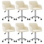 Swivel dining chairs 6 units cream fabric by vidaXL, dining chairs - Ref: Foro24-3089766, Price: 380,74 €, Discount: %