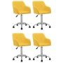 Sillas de comedor giratorias 4 unidades tela amarillo de vidaXL, Sillas de comedor - Ref: Foro24-3089759, Precio: 272,21 €, D...