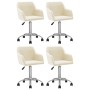 Swivel dining chairs 4 units cream fabric by vidaXL, dining chairs - Ref: Foro24-3089754, Price: 254,61 €, Discount: %