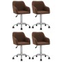 Swivel dining chairs 4 units brown fabric by vidaXL, dining chairs - Ref: Foro24-3089755, Price: 262,99 €, Discount: %