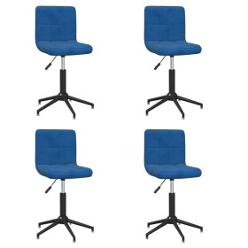 Swivel dining chairs 4 units blue velvet by vidaXL, dining chairs - Ref: Foro24-3087671, Price: 183,99 €, Discount: %