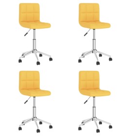 Swivel dining chairs 4 units mustard yellow fabric by vidaXL, dining chairs - Ref: Foro24-3087704, Price: 183,79 €, Discount: %