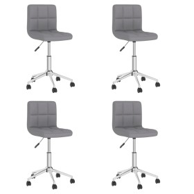 Swivel dining chairs 4 units light gray fabric by vidaXL, dining chairs - Ref: Foro24-3087697, Price: 183,99 €, Discount: %