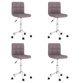 Swivel dining chairs 4 units taupe gray fabric by vidaXL, dining chairs - Ref: Foro24-3087706, Price: 183,18 €, Discount: %