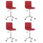 Drehbare Esszimmerstühle 4 Einheiten rot roter Stoff von vidaXL, Essstühle - Ref: Foro24-3087705, Preis: 186,36 €, Rabatt: %