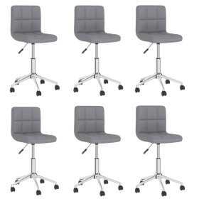 Swivel dining chairs 6 units light gray fabric by vidaXL, dining chairs - Ref: Foro24-3087707, Price: 279,99 €, Discount: %