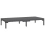 Mesa de centro de jardín ratán PE semicircular gris oscuro de vidaXL, Mesas de jardín - Ref: Foro24-318599, Precio: 85,99 €, ...