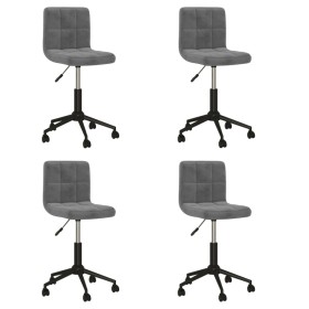 Swivel dining chairs 4 units dark gray velvet by vidaXL, dining chairs - Ref: Foro24-3087761, Price: 185,84 €, Discount: %