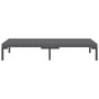 Mesa de centro de jardín ratán PE semicircular gris oscuro de vidaXL, Mesas de jardín - Ref: Foro24-318599, Precio: 85,34 €, ...