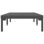 Mesa de centro de jardín ratán PE semicircular gris oscuro de vidaXL, Mesas de jardín - Ref: Foro24-318599, Precio: 85,99 €, ...