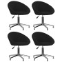 Sillas de comedor giratorias 4 unidades tela negro de vidaXL, Sillas de comedor - Ref: Foro24-3089499, Precio: 270,48 €, Desc...