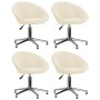 Swivel dining chairs 4 units cream fabric by vidaXL, dining chairs - Ref: Foro24-3089500, Price: 270,99 €, Discount: %