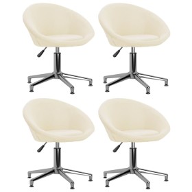 Sillas de comedor giratorias 4 unidades tela color crema de vidaXL, Sillas de comedor - Ref: Foro24-3089500, Precio: 270,57 €...