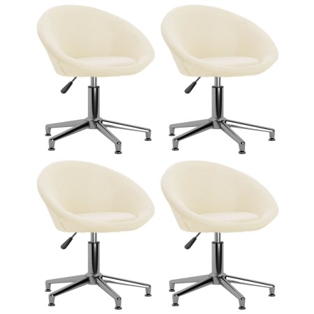 Swivel dining chairs 4 units cream fabric by vidaXL, dining chairs - Ref: Foro24-3089500, Price: 270,99 €, Discount: %