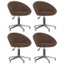 Swivel dining chairs 4 units brown fabric by vidaXL, dining chairs - Ref: Foro24-3089501, Price: 257,66 €, Discount: %