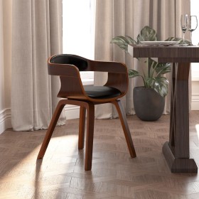 Black Faux Leather and Bentwood Dining Chair by vidaXL, dining chairs - Ref: Foro24-3092371, Price: 161,55 €, Discount: %