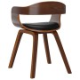 Silla de comedor de cuero sintético y madera curvada negro de vidaXL, Sillas de comedor - Ref: Foro24-3092371, Precio: 151,99...