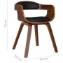 Silla de comedor de cuero sintético y madera curvada negro de vidaXL, Sillas de comedor - Ref: Foro24-3092371, Precio: 151,99...