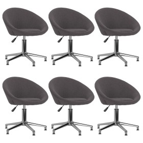 Swivel dining chairs 6 units taupe gray fabric by vidaXL, dining chairs - Ref: Foro24-3089519, Price: 391,99 €, Discount: %