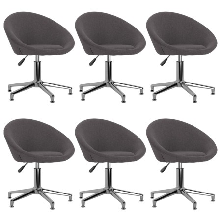 Swivel dining chairs 6 units taupe gray fabric by vidaXL, dining chairs - Ref: Foro24-3089519, Price: 391,19 €, Discount: %