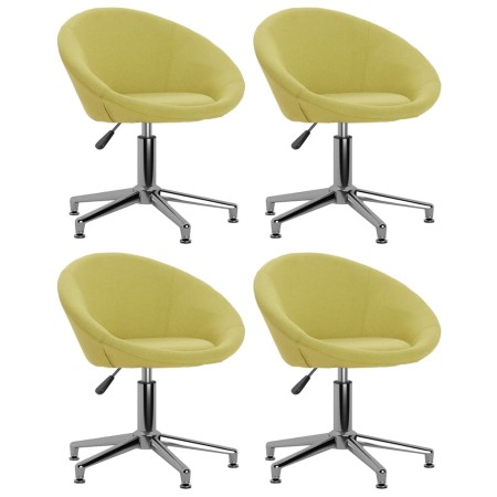 Sillas de comedor giratorias 4 unidades tela verde de vidaXL, Sillas de comedor - Ref: Foro24-3089504, Precio: 256,99 €, Desc...