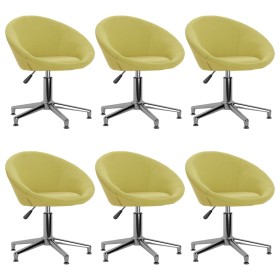 Swivel dining chairs 6 units green fabric by vidaXL, dining chairs - Ref: Foro24-3089516, Price: 384,99 €, Discount: %