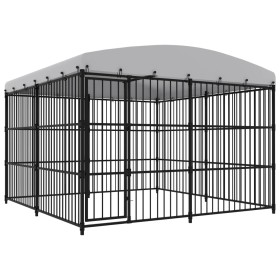 Outdoor dog kennel with a roof 300x300x210 cm by vidaXL, Dog kennels and fences - Ref: Foro24-170895, Price: 820,99 €, Discou...