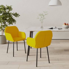 Dining chairs 2 units yellow velvet by vidaXL, dining chairs - Ref: Foro24-344708, Price: 115,69 €, Discount: %