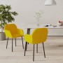 Sillas de comedor 2 unidades terciopelo amarillo de vidaXL, Sillas de comedor - Ref: Foro24-344708, Precio: 115,69 €, Descuen...