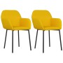 Dining chairs 2 units yellow velvet by vidaXL, dining chairs - Ref: Foro24-344708, Price: 115,99 €, Discount: %