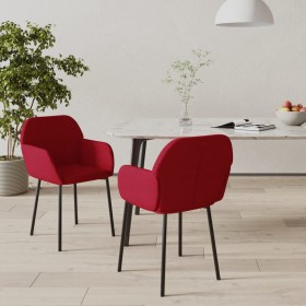 Sillas de comedor 2 unidades terciopelo rojo tinto de vidaXL, Sillas de comedor - Ref: Foro24-344706, Precio: 104,56 €, Descu...