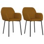 Dining chairs 2 units brown velvet by vidaXL, dining chairs - Ref: Foro24-344709, Price: 104,99 €, Discount: %