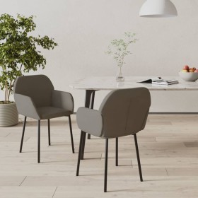 Sillas de comedor 2 unidades terciopelo gris oscuro de vidaXL, Sillas de comedor - Ref: Foro24-344702, Precio: 130,66 €, Desc...