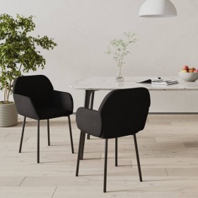 Dining chairs 2 units black velvet by vidaXL, dining chairs - Ref: Foro24-344707, Price: 116,96 €, Discount: %