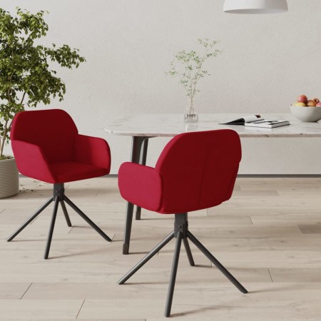 Swivel dining chairs 2 units red velvet by vidaXL, dining chairs - Ref: Foro24-344745, Price: 111,36 €, Discount: %