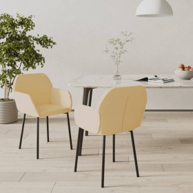 Dining chairs 2 units cream velvet by vidaXL, dining chairs - Ref: Foro24-344710, Price: 104,42 €, Discount: %