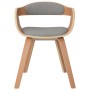 Bentwood and taupe gray fabric dining chair by vidaXL, dining chairs - Ref: Foro24-3092376, Price: 137,93 €, Discount: %