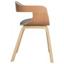 Silla de comedor de madera curvada y tela gris taupé de vidaXL, Sillas de comedor - Ref: Foro24-3092376, Precio: 147,99 €, De...