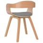 Bentwood and taupe gray fabric dining chair by vidaXL, dining chairs - Ref: Foro24-3092376, Price: 137,93 €, Discount: %