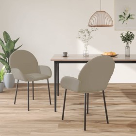 Sillas de comedor 2 unidades terciopelo gris claro de vidaXL, Sillas de comedor - Ref: Foro24-344763, Precio: 136,99 €, Descu...