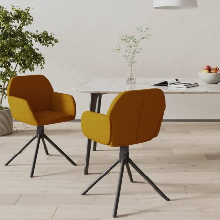 Swivel dining chairs 2 units brown velvet by vidaXL, dining chairs - Ref: Foro24-344748, Price: 129,13 €, Discount: %