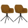 Swivel dining chairs 2 units brown velvet by vidaXL, dining chairs - Ref: Foro24-344748, Price: 129,13 €, Discount: %