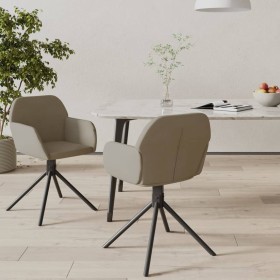 2pcs Light Gray Velvet Swivel Dining Chairs by vidaXL, dining chairs - Ref: Foro24-344740, Price: 147,99 €, Discount: %