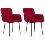 Dining chairs 2 units red velvet by vidaXL, dining chairs - Ref: Foro24-344784, Price: 113,82 €, Discount: %