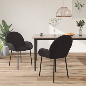 Dining chairs 2 units black synthetic leather by vidaXL, dining chairs - Ref: Foro24-344761, Price: 102,99 €, Discount: %