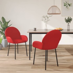 Dining chairs 2 units red synthetic leather by vidaXL, dining chairs - Ref: Foro24-344758, Price: 105,99 €, Discount: %