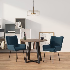 Dining chairs 2 units blue velvet by vidaXL, dining chairs - Ref: Foro24-344885, Price: 116,99 €, Discount: %