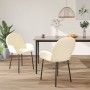 Dining chairs 2 units cream-colored synthetic leather by vidaXL, dining chairs - Ref: Foro24-344755, Price: 110,23 €, Discoun...