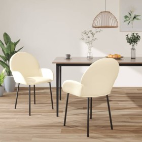 Dining chairs 2 units cream-colored synthetic leather by vidaXL, dining chairs - Ref: Foro24-344755, Price: 110,99 €, Discoun...